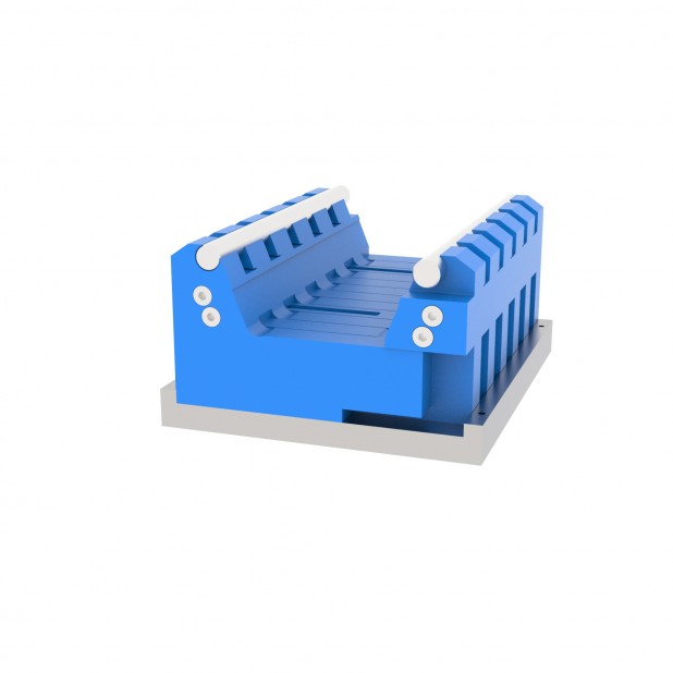 Verstellbare Matrize mit V=120mm bis V=300mm Radius=20mm, max. Tragkraft 4000kN/m bei 90°