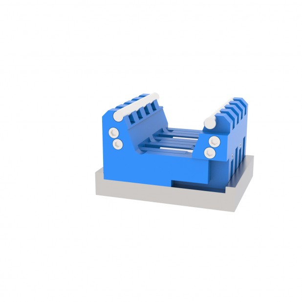 Verstellbare Matrize mit V=65mm bis V=185mm Radius=12.5mm, max. Tragkraft 2000kN/m bei 90°