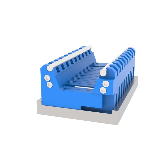 Verstellbare Matrize mit V=65mm bis V=185mm Radius=12.5mm, max. Tragkraft 2000kN/m bei 90°