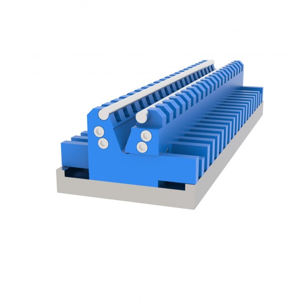 Verstellbare Matrize mit V=65mm bis V=185mm Radius=12.5mm, max. Tragkraft 2000kN/m bei 90°