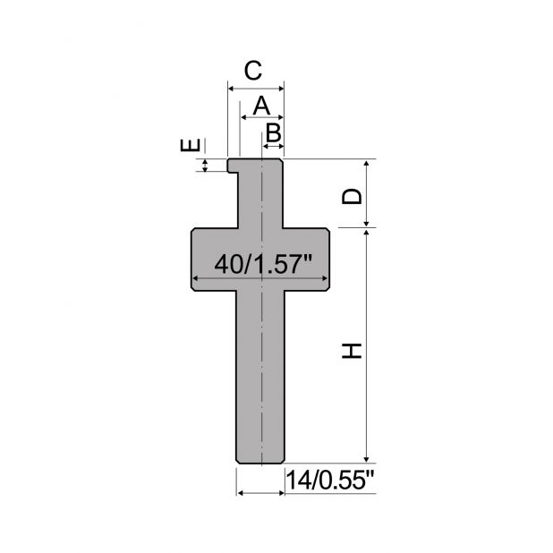 Universal-Oberwerkzeugadapter mit Material=C45, Max. Presskraft=1000kN/m.