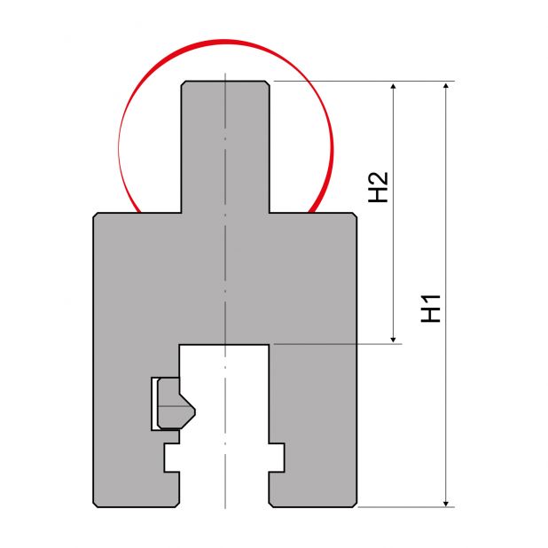 Universal-Oberwerkzeugadapter mit Material=C45