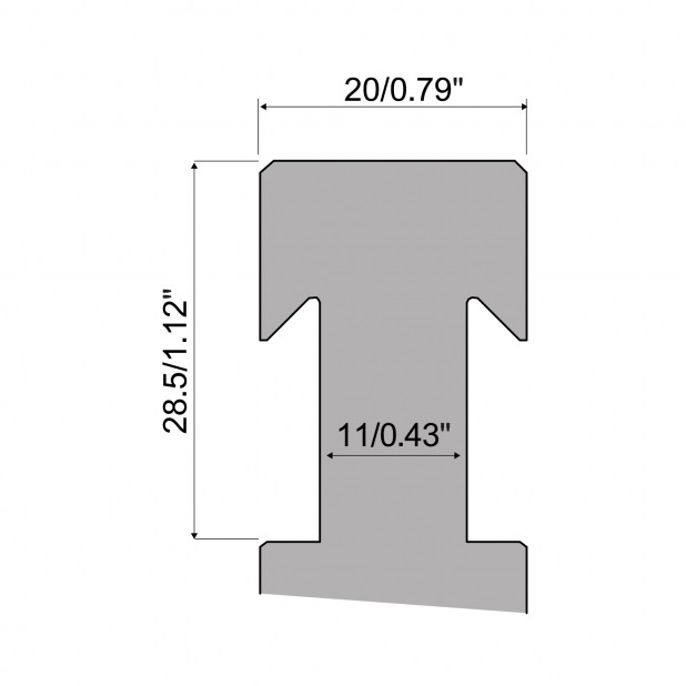 Manuelles Klemmsystem für Oberwerkzeuge Typ R3-R7-R8-R10-RX hergestellt aus C45 und 42CrMo4, Länge 500mm