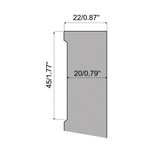 Pneumatisches Klemmsystem für Oberwerkzeuge Typ R3-R7-R8-R10-RX hergestellt aus C45 und 42CrMo4, Länge 500mm