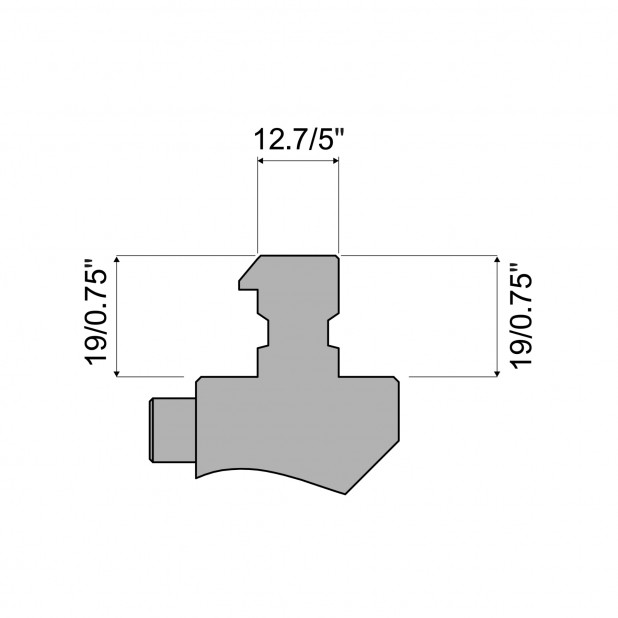 Hydraulisches Klemmsystem für Oberwerkzeuge Typ R5 American hergestellt aus C45 gehärtet, Längen von 1219.2