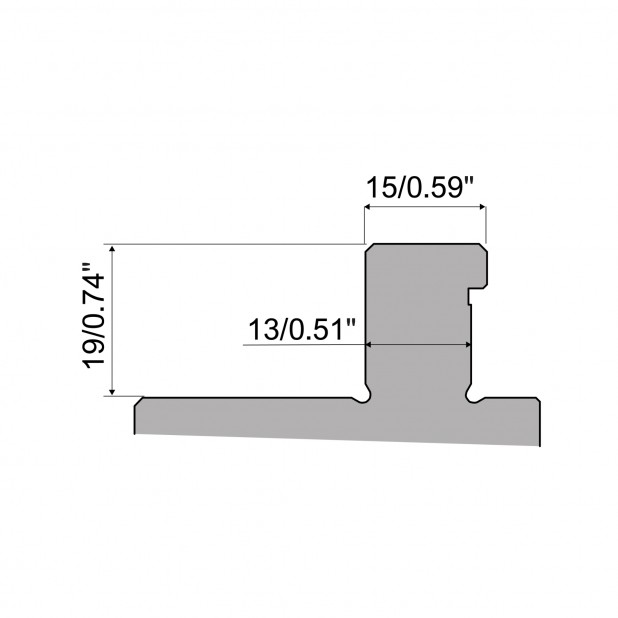 Manuelles Klemmsystem für Oberwerkzeuge Typ R3-R7-R8-R10-RX hergestellt aus C45 und 42CrMo4, Länge 500mm