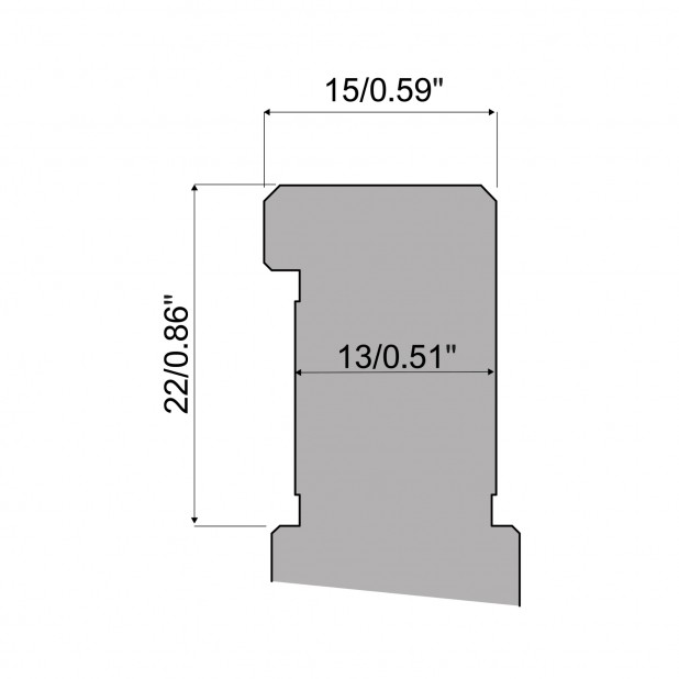 Pneumatisches Klemmsystem für Oberwerkzeuge Typ R3-R7-R8-R10-RX hergestellt aus C45 und 42CrMo4, Länge 500mm