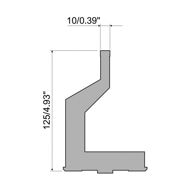 Unterwerkzeug - Matrizensteg 10mm - maximale Materialdicke 1.5mm