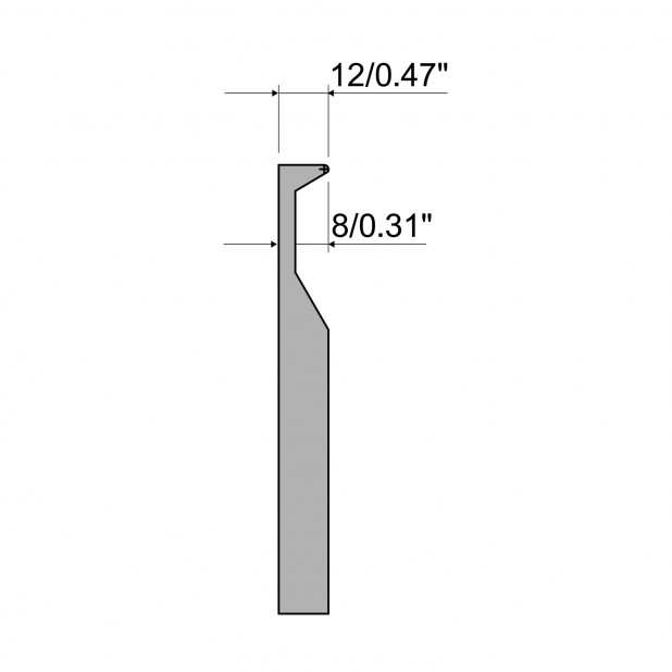 Unterwerkzeug - Matrizensteg 12mm - maximale Materialdicke 1.5mm