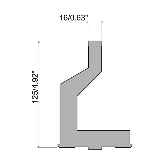 Unterwerkzeug - Matrizensteg 16mm - maximale Materialdicke 3mm