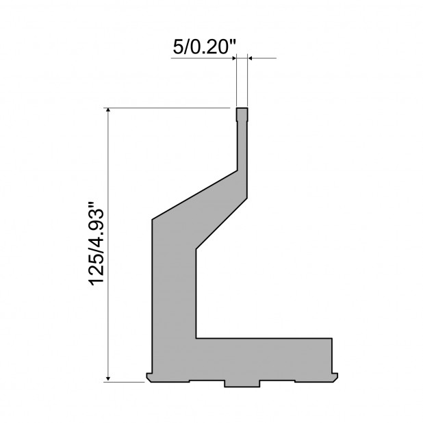 Unterwerkzeug - Matrizensteg 5mm - maximale Materialdicke 0.6mm