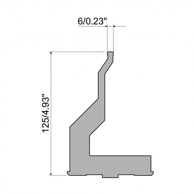 Unterwerkzeug - Matrizensteg 6mm - maximale Materialdicke 1mm