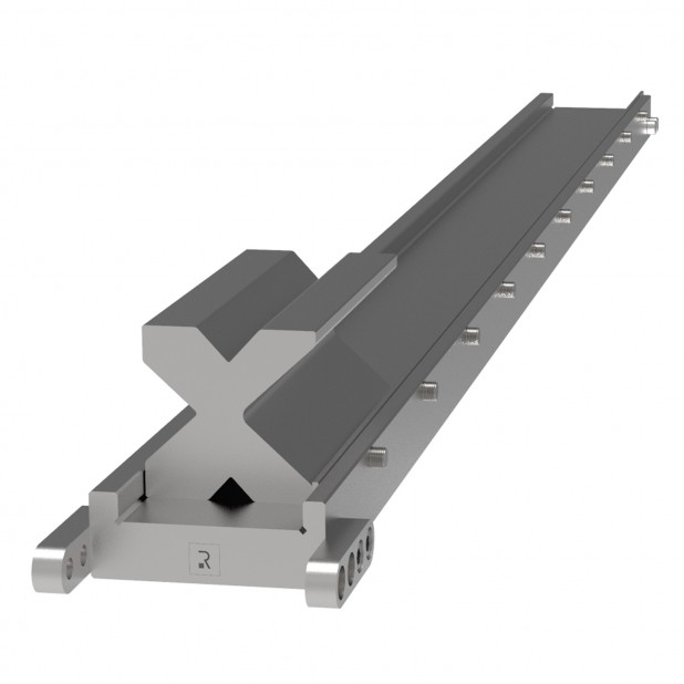 Matrizenadapterschiene Material= C45. Max. Presskraft=1000kN/m. Ideal für Matrizen mit 60 mm Basis auf 80mm A