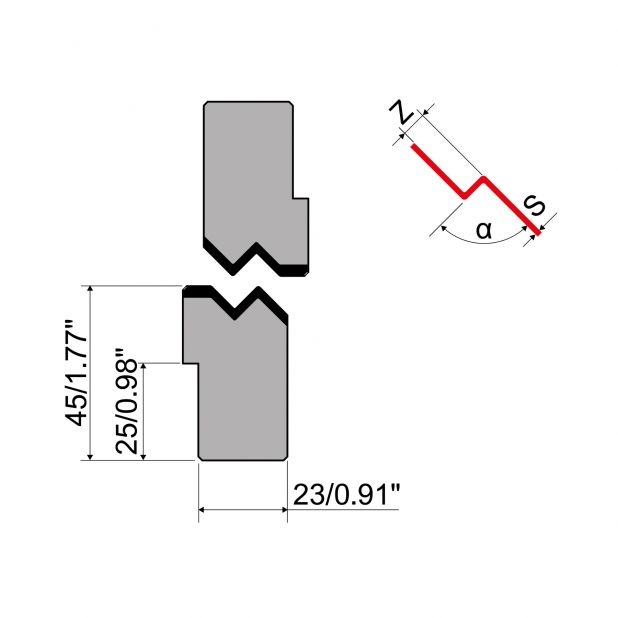 Z Einsatz 90° zu verwenden mit Halter für Z Werkzeugeinsätze