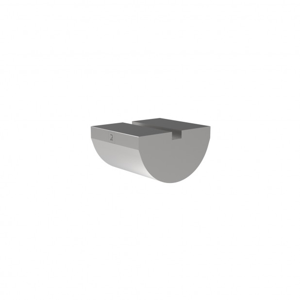 Radienwerkzeuge RX Gasparini mit Höhe=65mm, α=40°, Radius=60mm, Material=c45, Max. Presskraft=1800kN/m.Zu v