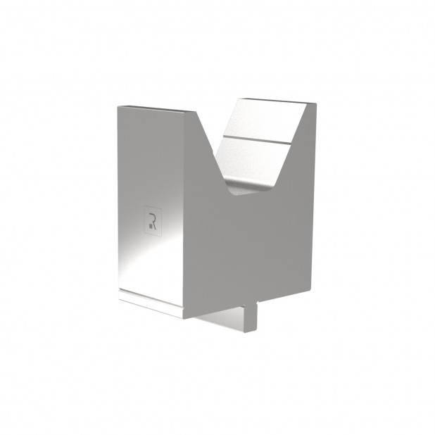 Matrize R4 mit Arbeitshöhe=130mm, α=60°, Radius=8mm, Material=42Cr, Max. Presskraft=1300kN/m.