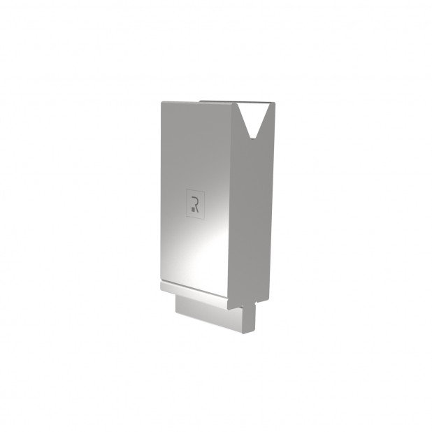 Matrize R4 mit Arbeitshöhe=130mm, α=60°, Radius=3mm, Material=42Cr, Max. Presskraft=500kN/m.