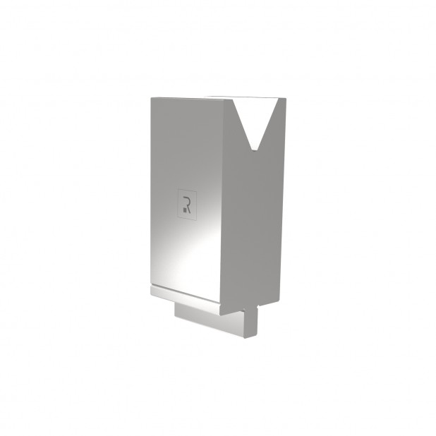 Matrize R4 mit Arbeitshöhe=130mm, α=60°, Radius=5mm, Material=42Cr, Max. Presskraft=660kN/m.