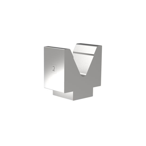 1-V Matrize R1 mit Höhe=110mm, α=60°, Radius=6mm, Material=C45, Max. Presskraft=1000kN/m.