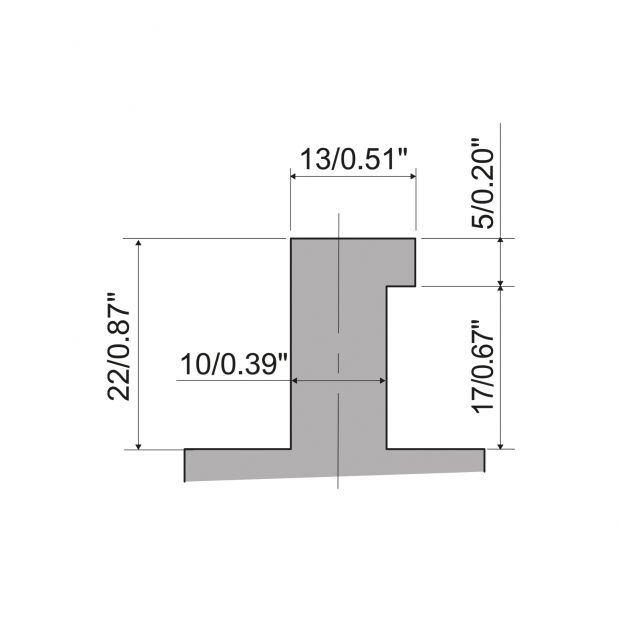 Manuelles Klemmsystem für Oberwerkzeuge Typ R3-R7-R8-R10-RX hergestellt aus C45 und 42CrMo4, Länge 500mm