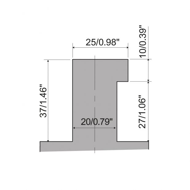 Hydraulisches Klemmsystem für Oberwerkzeuge Typ R3-R7-R8-R10-RX hergestellt aus C45 und 42CrMo4, Länge 500mm