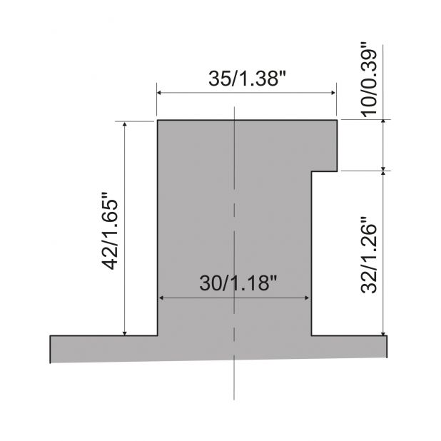 Hydraulisches Klemmsystem für Oberwerkzeuge Typ R3-R7-R8-R10-RX hergestellt aus C45 und 42CrMo4, Länge 500mm