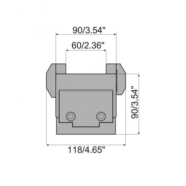 Manueller Bombierungstisch in C45 gehärtet und geschliffen geeignet für Matrizen Typ R1, max. 2000 kN/m