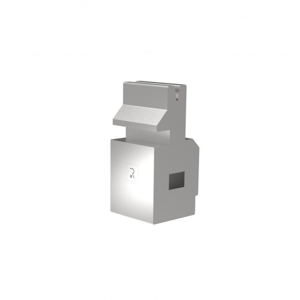 Federgelagerte Zudrückmatrize R1  mit Arbeitshöhe=135mm, α=26°, Radius=1,5mm, Material=42Cr, Max. Presskra