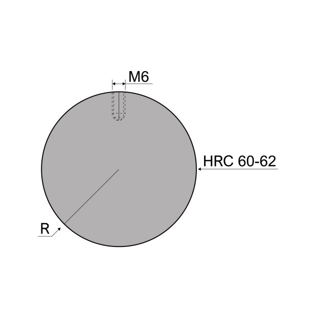 Radienwerkzeuge mit Radius=8-40mm, Material=C53, Max. Presskraft=1000kN/m.