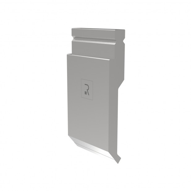 Oberwerkzeug R2 mit Arbeitshöhe=163mm, α=80°, Radius=1mm, Material=42Cr, Max. Presskraft=800kN/m.