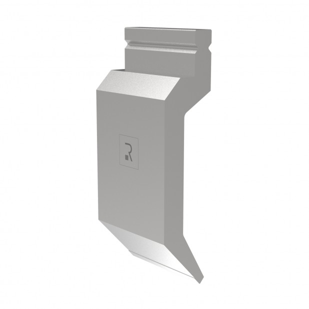 Oberwerkzeug R2 mit Arbeitshöhe=197mm, α=86°, Radius=1mm, Material=42Cr, Max. Presskraft=500kN/m.