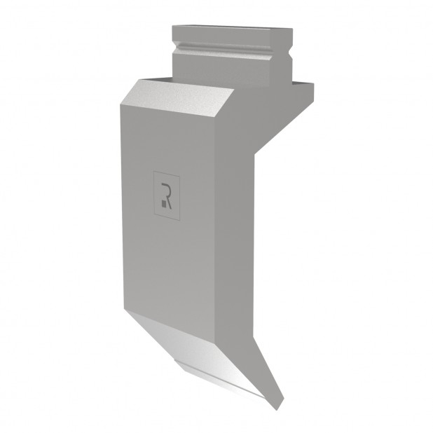 Oberwerkzeug R2 mit Arbeitshöhe=220mm, α=86°, Radius=1mm, Material=42Cr, Max. Presskraft=800kN/m.