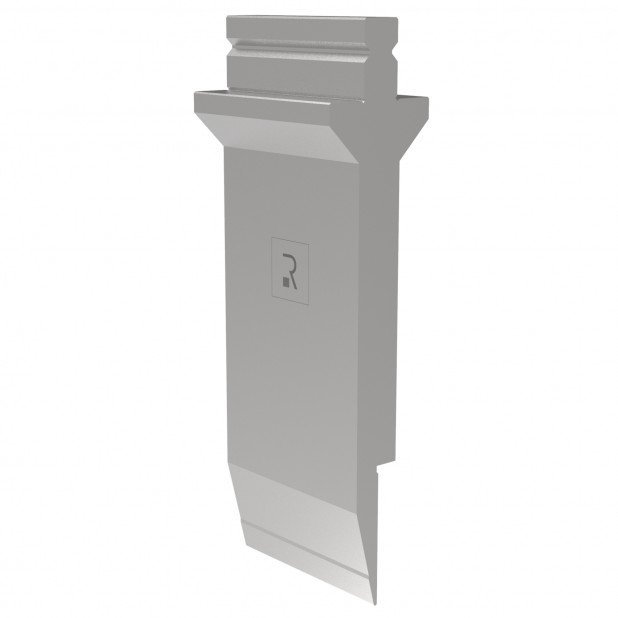 Oberwerkzeug R2 mit Arbeitshöhe=240mm, α=28°, Radius=1mm, Material=42Cr, Max. Presskraft=400kN/m.