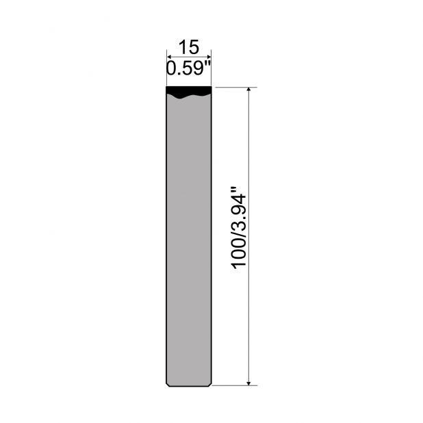 Zudrückmatrizen für beweglichen Pressentisch R2/R3 mit höhe=mm, Material=C45, Max. Presskraft=1300kN/m.Zu v