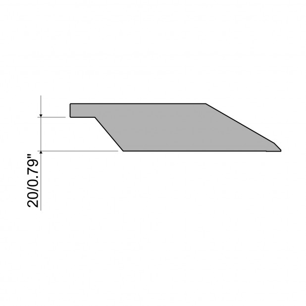 Oberwerkzeug - Arbeitshöhe 20mm, Rehfußabstand 40mm